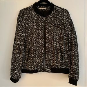 Esprit black ditsy flower bomber jacket